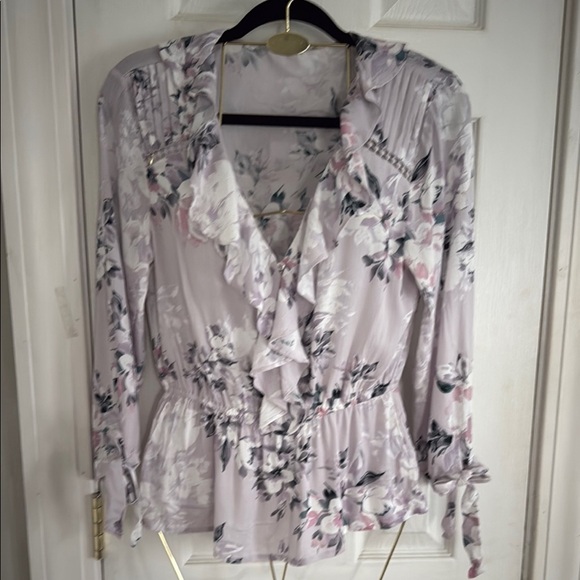 American Rag Cie Purple Blouse with Ruffled Details #475 - Picture 1 of 8